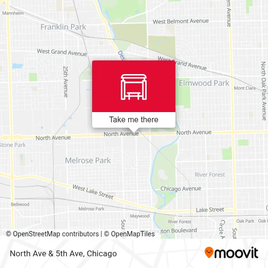 North Ave & 5th Ave map