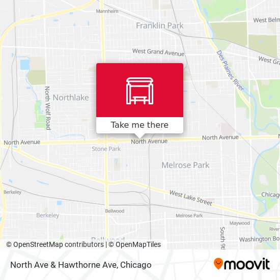 North Ave & Hawthorne Ave map