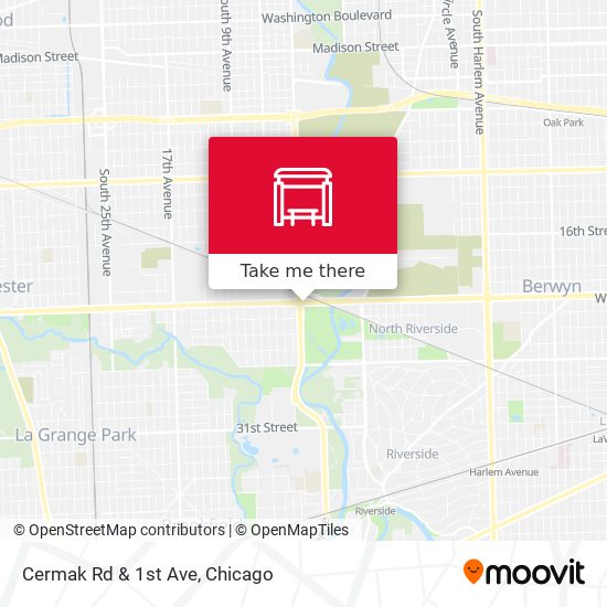 Cermak Rd & 1st Ave map