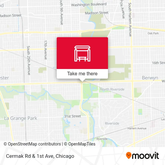Cermak Rd & 1st Ave map