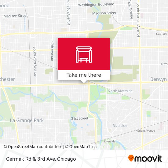 Cermak Rd & 3rd Ave map