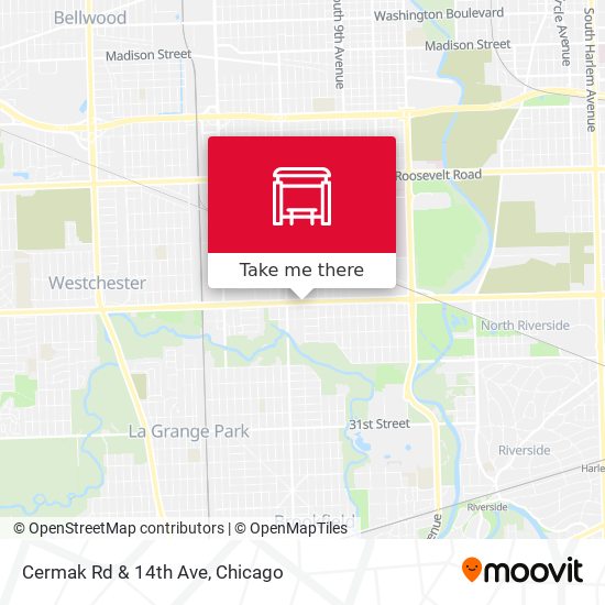 Cermak Rd & 14th Ave map