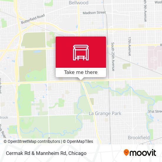 Cermak Rd & Mannheim Rd map