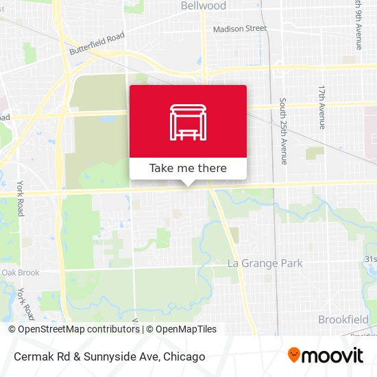 Cermak Rd & Sunnyside Ave map