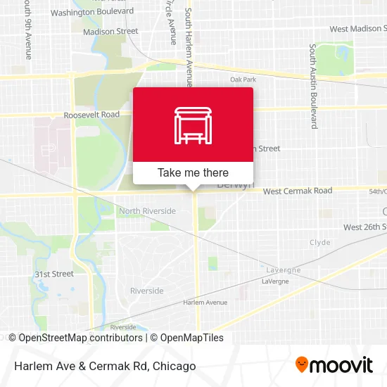 Harlem Ave & Cermak Rd map
