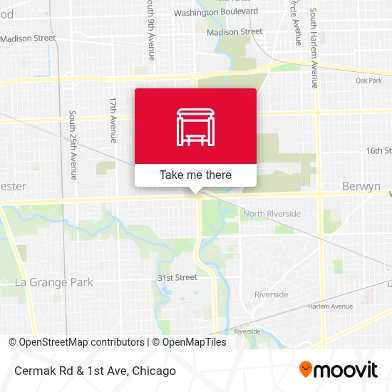 Cermak Rd & 1st Ave map