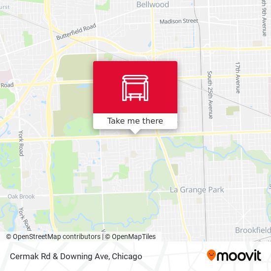 Cermak Rd & Downing Ave map