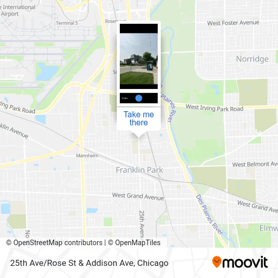 25th Ave/Rose St & Addison Ave map