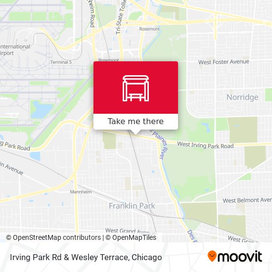 Irving Park Rd & Wesley Terrace map