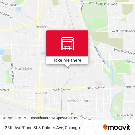 25th Ave/Rose St & Palmer Ave map
