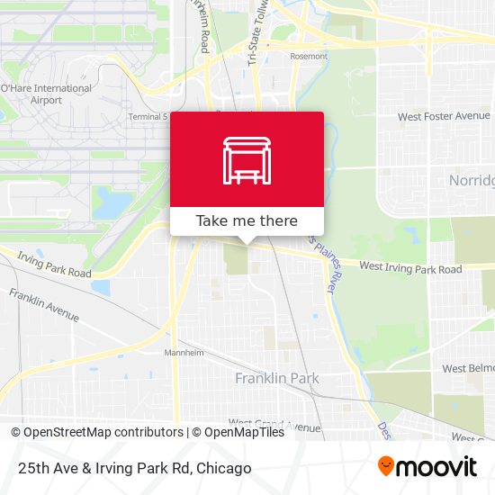 25th Ave & Irving Park Rd map