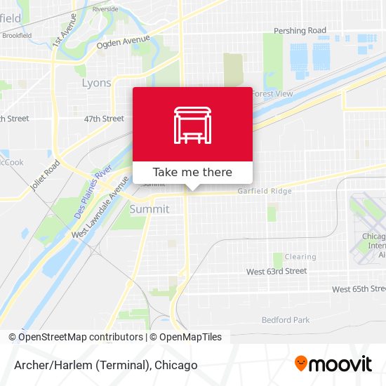 Archer/Harlem (Terminal) map