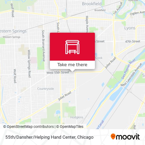 55th / Dansher / Helping Hand Center map