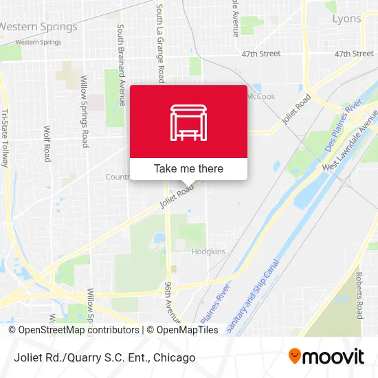 Joliet Rd./Quarry S.C. Ent. map