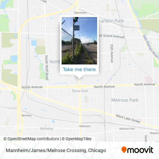 Mannheim / James / Melrose Crossing map