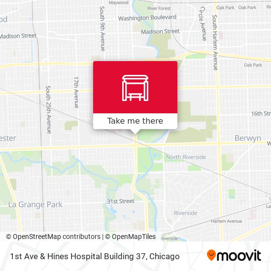 Mapa de 1st Ave & Hines Hospital Building 37