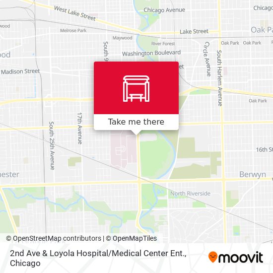 2nd Ave & Loyola Hospital / Medical Center Ent. map