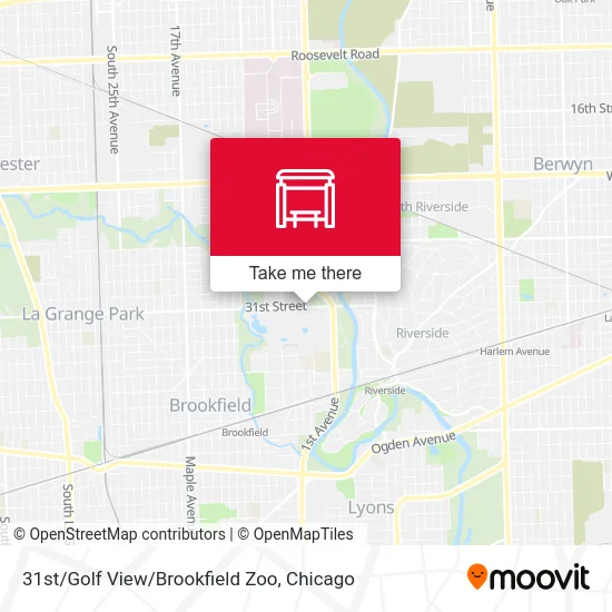 31st/Golf View/Brookfield Zoo map