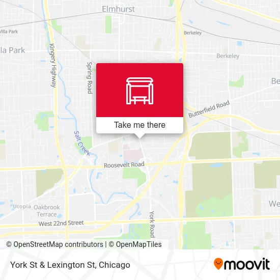 York St & Lexington St map