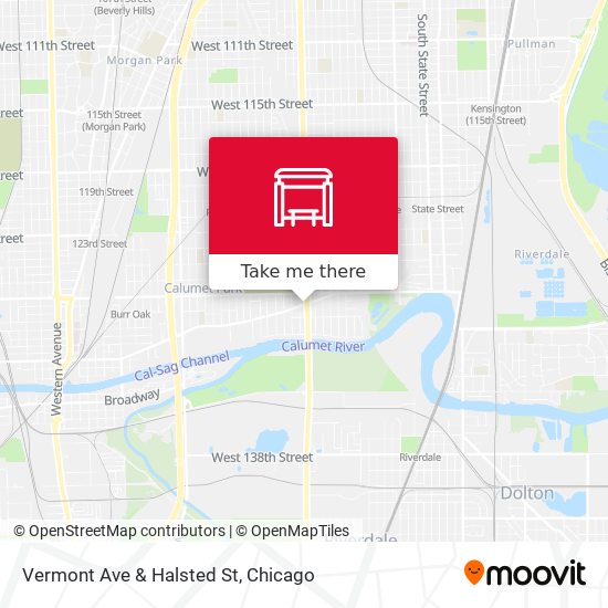 Vermont Ave & Halsted St map