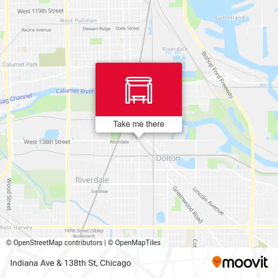 Indiana Ave & 138th St map
