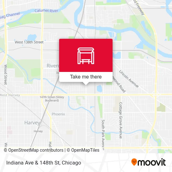 Indiana Ave & 148th St map