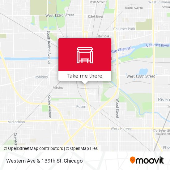 Western Ave & 139th St map