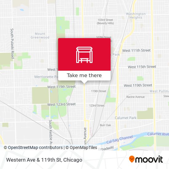 Western Ave & 119th St map