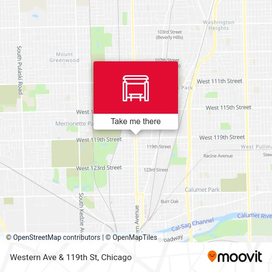 Western Ave & 119th St map