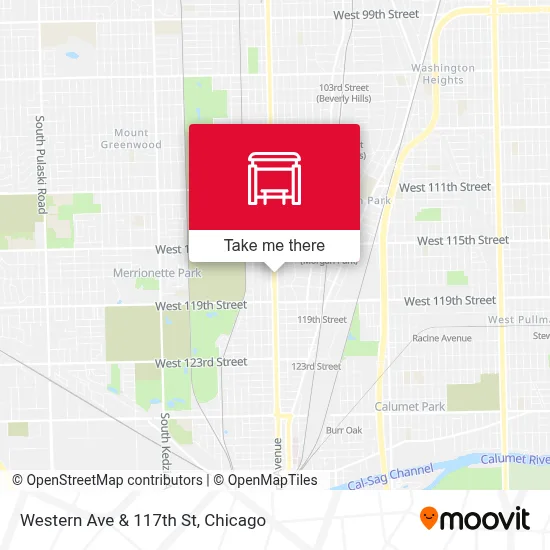 Western Ave & 117th St map