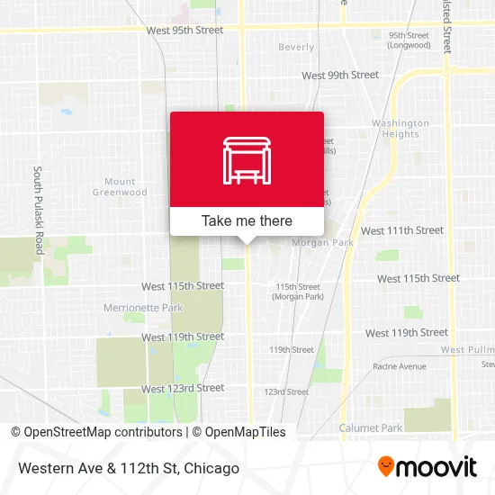Western Ave & 112th St map