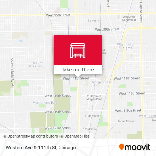 Western Ave & 111th St map