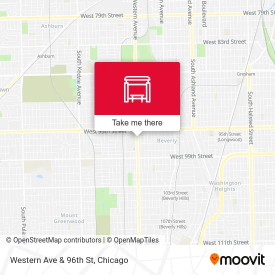 Western Ave & 96th St map