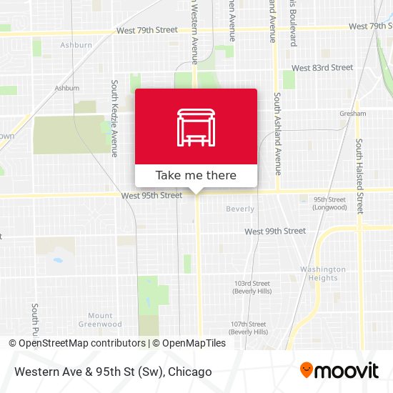 Western Ave & 95th St (Sw) map