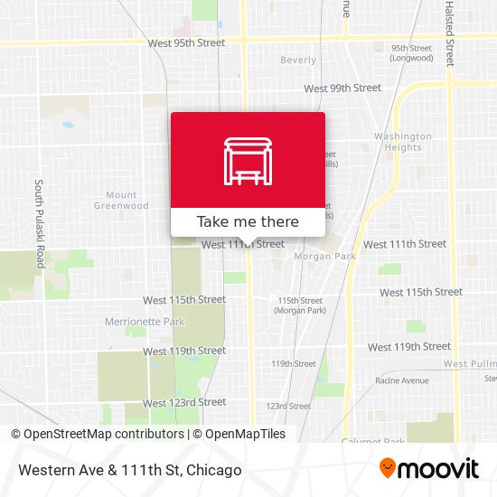 Western Ave & 111th St map