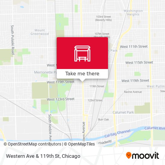 Western Ave & 119th St map