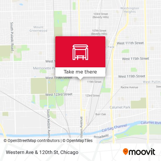 Western Ave & 120th St map