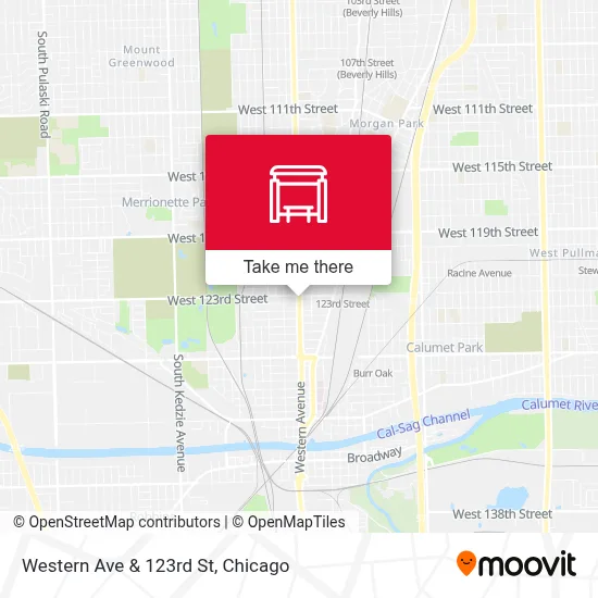 Western Ave & 123rd St map