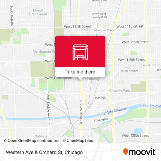 Western Ave & Orchard St map