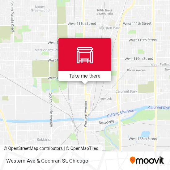 Western Ave & Cochran St map