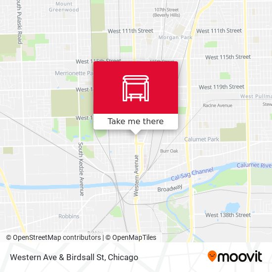 Western Ave & Birdsall St map