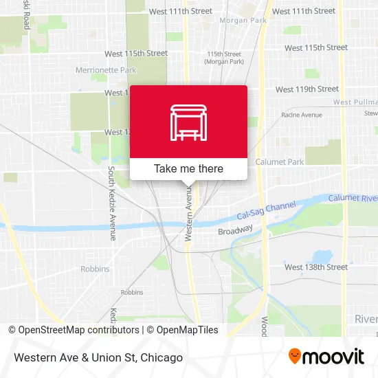 Western Ave & Union St map