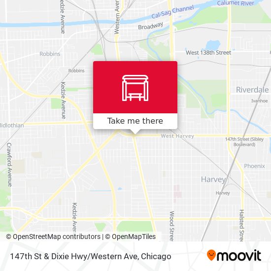 147th St & Dixie Hwy / Western Ave map