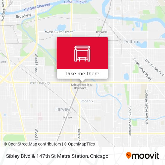 Sibley Blvd & 147th St Metra Station map