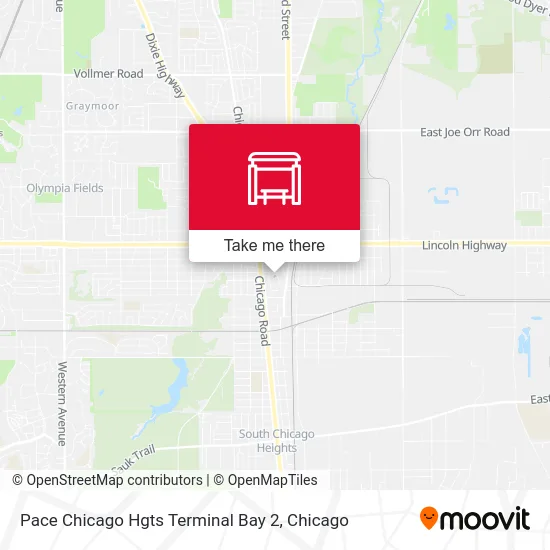 Pace Chicago Hgts Terminal Bay 2 map