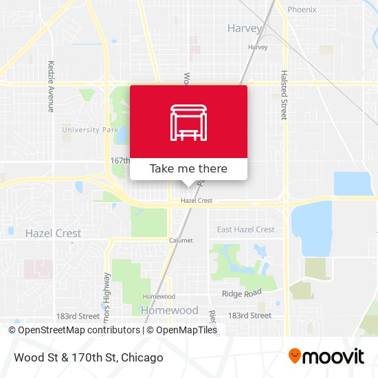 Wood St & 170th St map