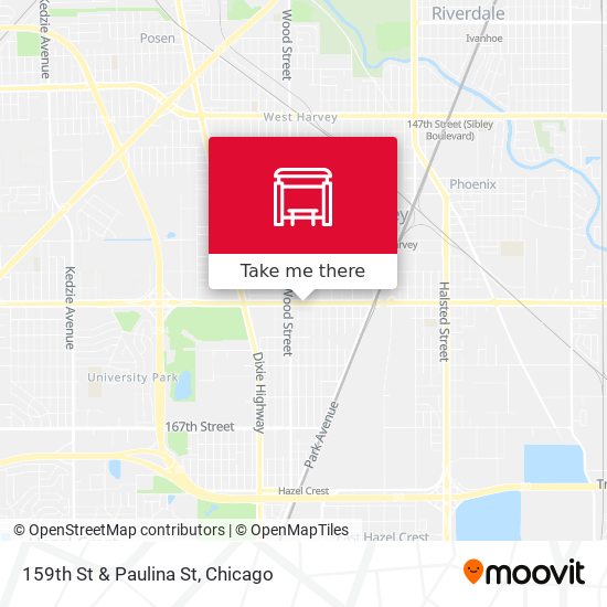 159th St & Paulina St map