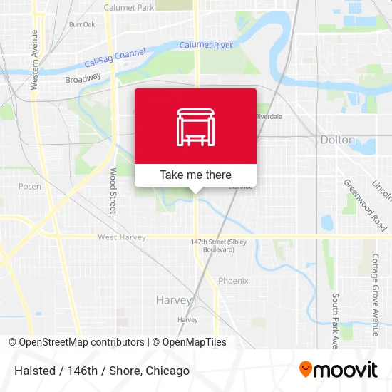 Halsted / 146th / Shore map