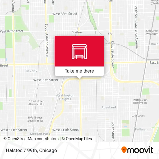 Halsted / 99th map