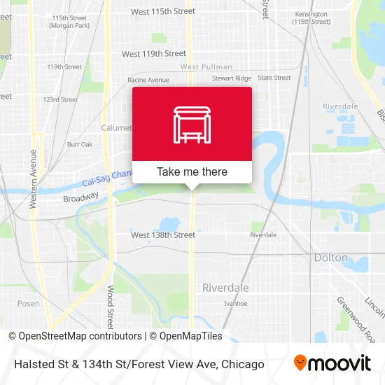 Halsted St & 134th St / Forest View Ave map